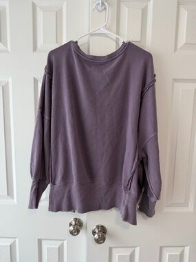 We The Free Relaxed Pullover Sweatshirt - Dusty Plum